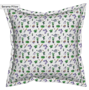Love Gardening fabric print pillow