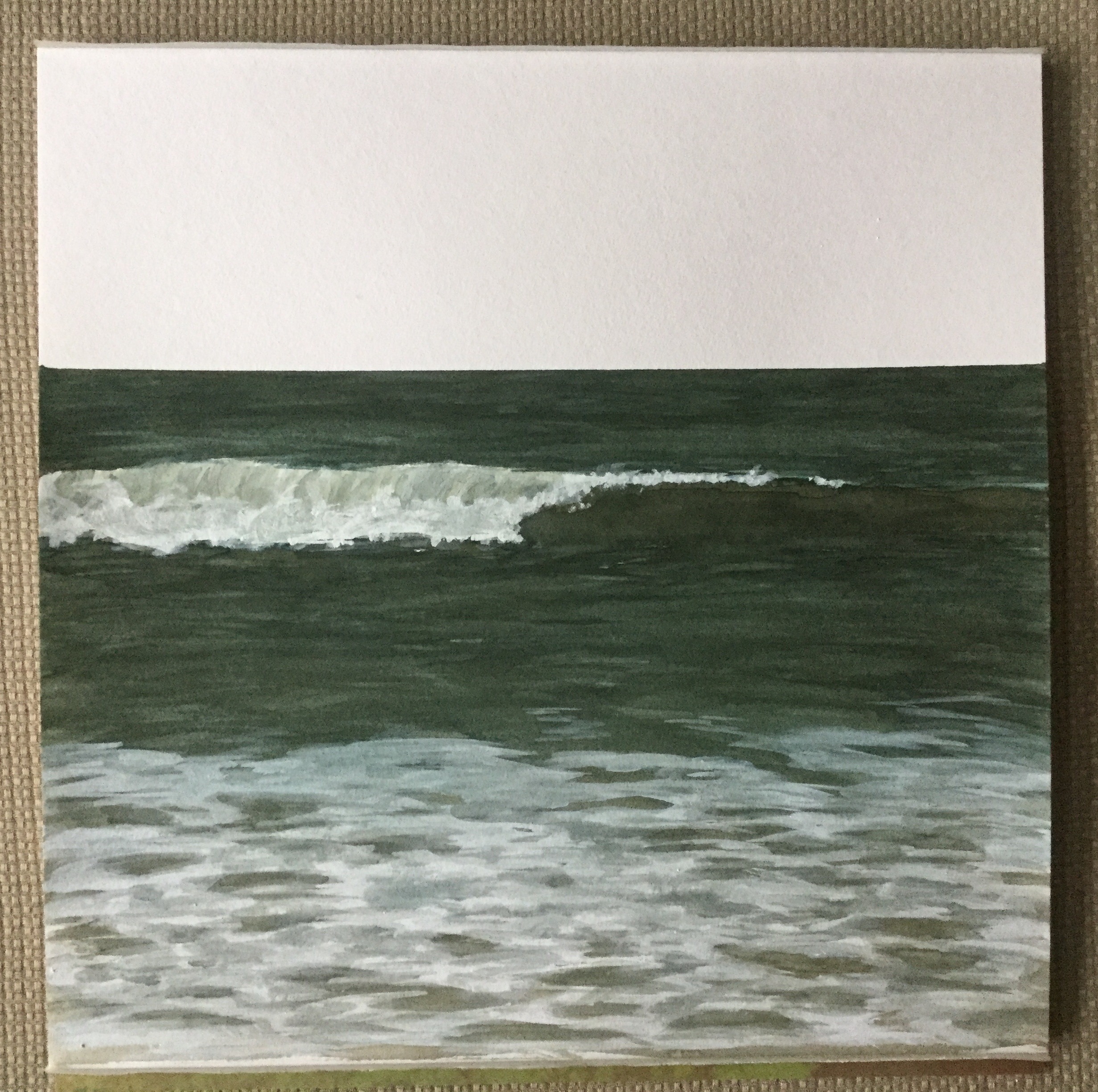 Stages of a watercolor painting. Painting waves by Eileen McKenna