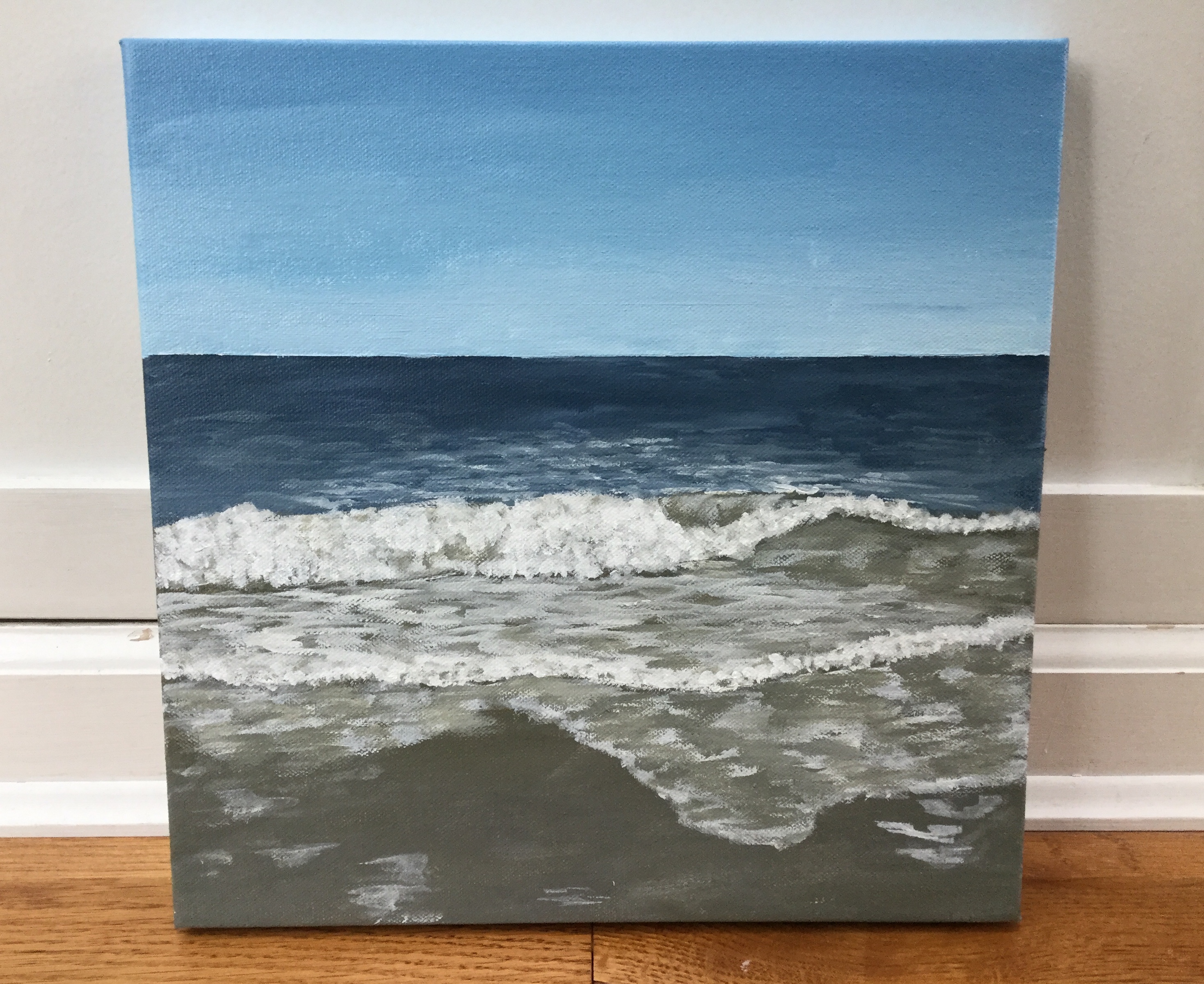 Going from watercolor to acrylics, painting acrylic seascapes