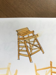 Lifeguard chair illustration