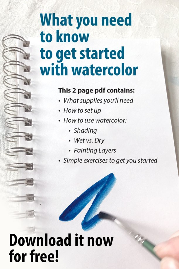 Beginner Watercolor Painting Instructional PDF "What you need to know to get started with Watercolor" Beginner Printable Introduction